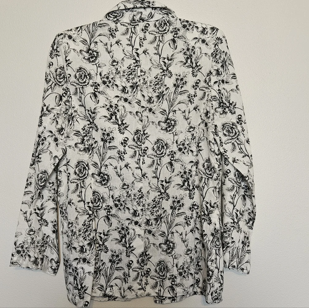 Joie 100% Linen Botanical Print Blazer Medium New with Tags - Picture 3 of 8